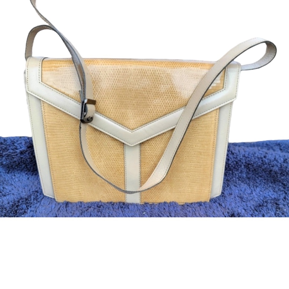 Yves Saint Laurent Vintage Lizard Leather Shoulder Bag